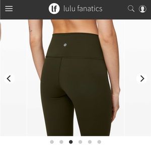 BNWT Lululemon Wunder Under 28’ Olive Green